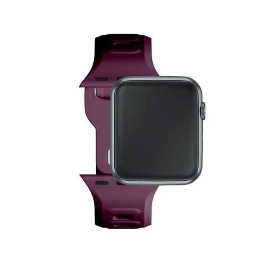 Kup 3MK Silikon-Uhrenarmband Apple Watch 4/5/6/7/8/9/SE/Ultra 42/44/45/49mm dunkelviolett/mulberry - 3MK6232 - {ean13} - Sklep Home Screen
