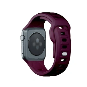 Kup 3MK Silikon-Uhrenarmband Apple Watch 4/5/6/7/8/9/SE/Ultra 42/44/45/49mm dunkelviolett/mulberry - 3MK6232 - {ean13} - Sklep Home Screen