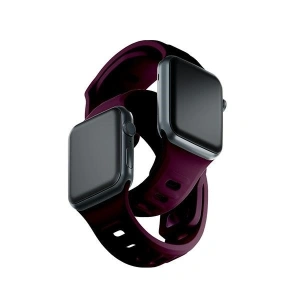 Kup 3MK Silikon-Uhrenarmband Apple Watch 4/5/6/7/8/9/SE/Ultra 42/44/45/49mm dunkelviolett/mulberry - 3MK6232 - {ean13} - Sklep Home Screen