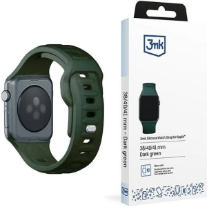 Kup Pasek 3MK silikonový náramek Apple Watch 4/5/6/7/SE/8/9/10 40/41/42mm tmavě zelený/dark green - 3MK6233 - {ean13} - Sklep Home Screen