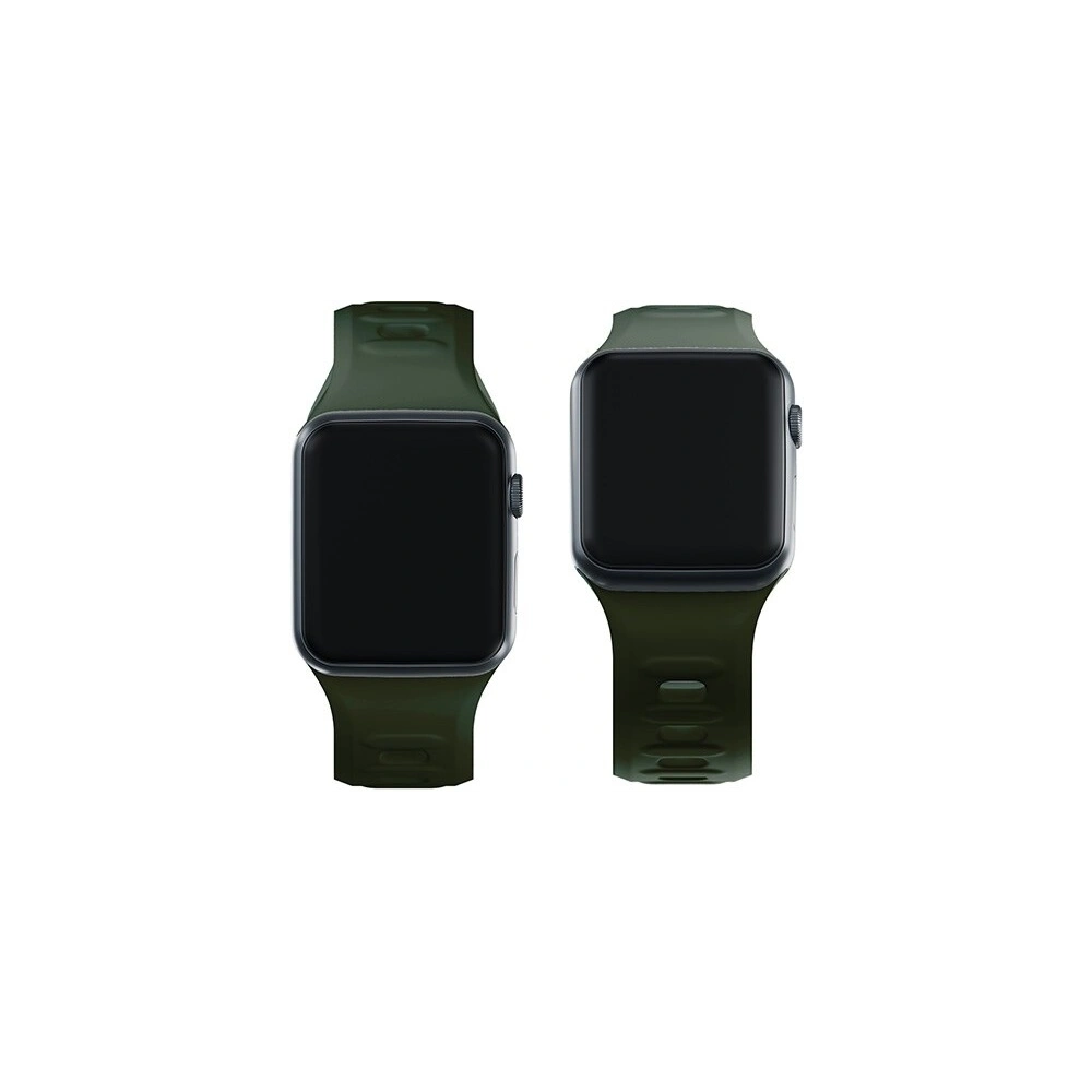 Pasek 3MK Silicone Watch Strap Apple Watch 4/5/6/7/SE/8/9/10 40/41/42mm ciemnozielony/dark green