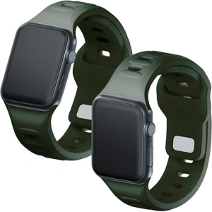 Kup 3MK Silikon-Uhrenarmband Apple Watch 4/5/6/7/SE/8/9/10 40/41/42mm dunkelgrün/dark green - 3MK6233 - {ean13} - Sklep Home Screen