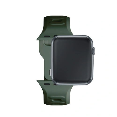 Kup 3MK Silikon-Uhrenarmband Apple Watch 4/5/6/7/SE/8/9/10 40/41/42mm dunkelgrün/dark green - 3MK6233 - {ean13} - Sklep Home Screen