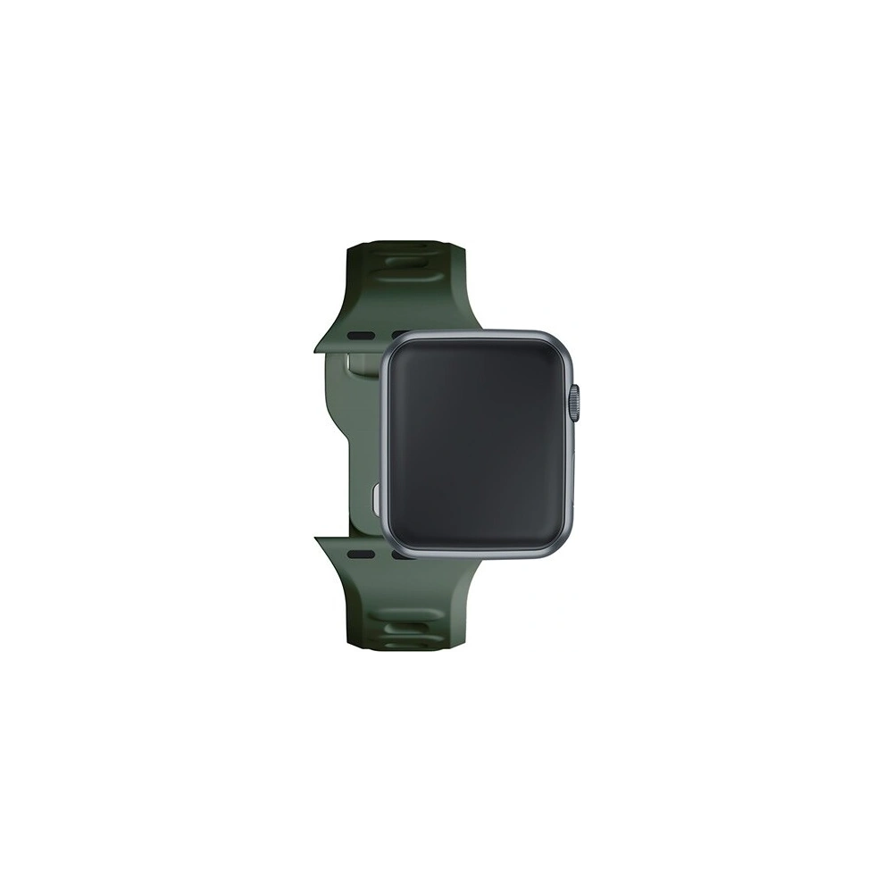 Pasek 3MK Silicone Watch Strap Apple Watch 4/5/6/7/SE/8/9/10 40/41/42mm ciemnozielony/dark green