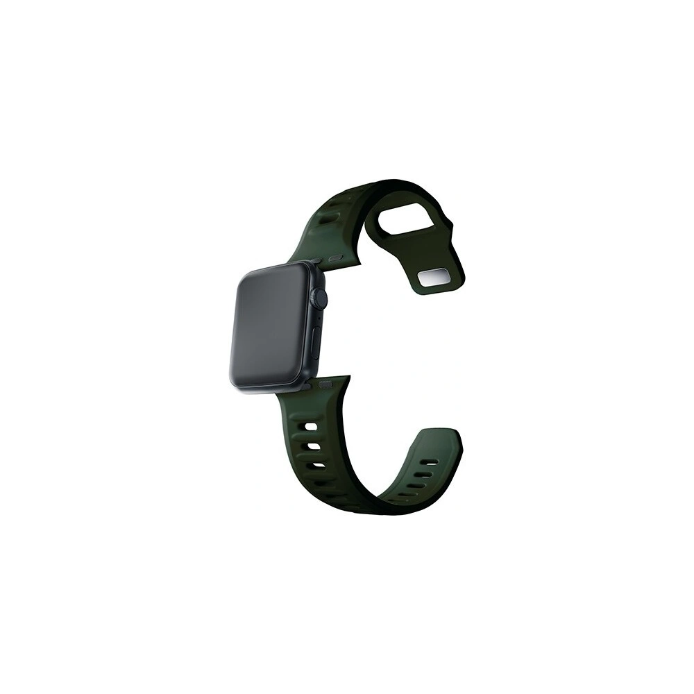 Pasek 3MK Silicone Watch Strap Apple Watch 4/5/6/7/SE/8/9/10 40/41/42mm ciemnozielony/dark green