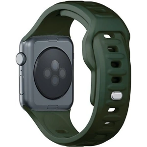 Kup 3MK Silikon-Uhrenarmband Apple Watch 4/5/6/7/SE/8/9/10 40/41/42mm dunkelgrün/dark green - 3MK6233 - {ean13} - Sklep Home Screen