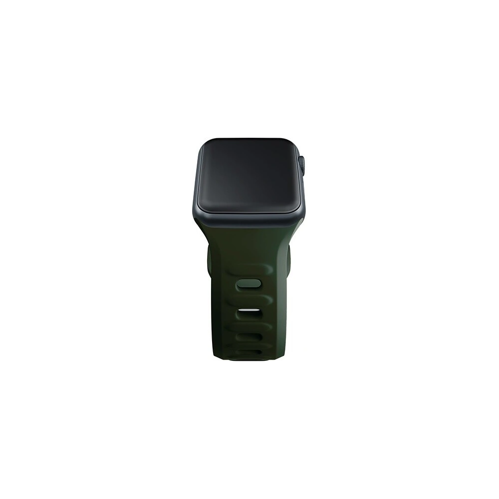 Pasek 3MK Silicone Watch Strap Apple Watch 4/5/6/7/SE/8/9/10 40/41/42mm ciemnozielony/dark green