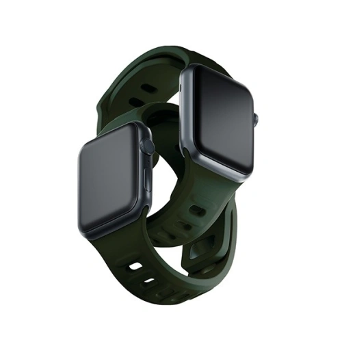 Kup 3MK Silikon-Uhrenarmband Apple Watch 4/5/6/7/SE/8/9/10 40/41/42mm dunkelgrün/dark green - 3MK6233 - {ean13} - Sklep Home Screen