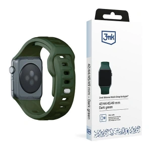 Kup 3MK Silikon-Uhrenarmband Apple Watch 4/5/6/7/8/9/SE/Ultra 42/44/45/49mm dunkelgrün/dark green - 3MK6234 - {ean13} - Sklep Home Screen