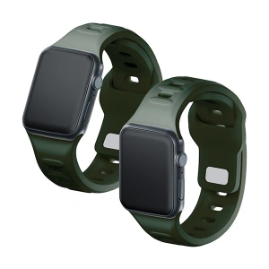 Kup 3MK Silikon-Uhrenarmband Apple Watch 4/5/6/7/8/9/SE/Ultra 42/44/45/49mm dunkelgrün/dark green - 3MK6234 - {ean13} - Sklep Home Screen