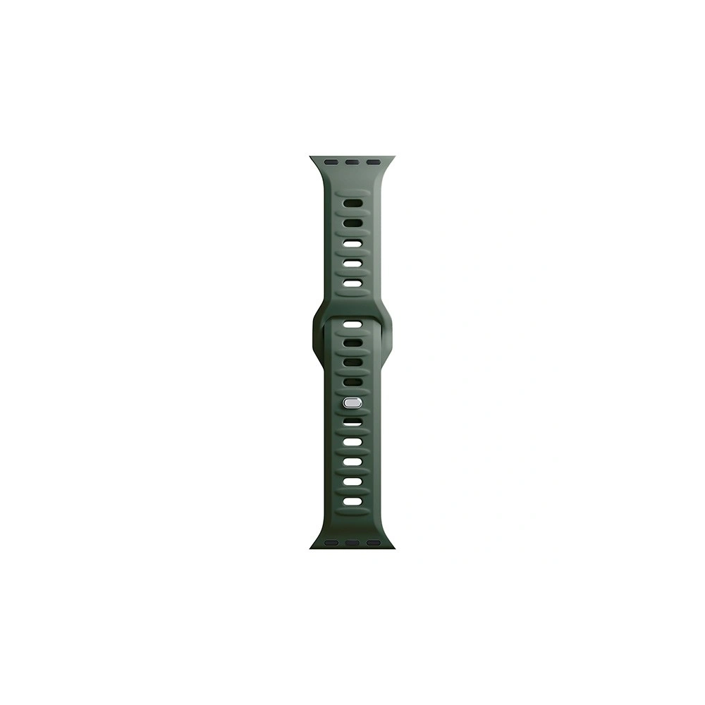 Pasek 3MK Silicone Watch Strap Apple Watch 4/5/6/7/8/9/SE/Ultra 42/44/45/49mm ciemnozielony/dark green