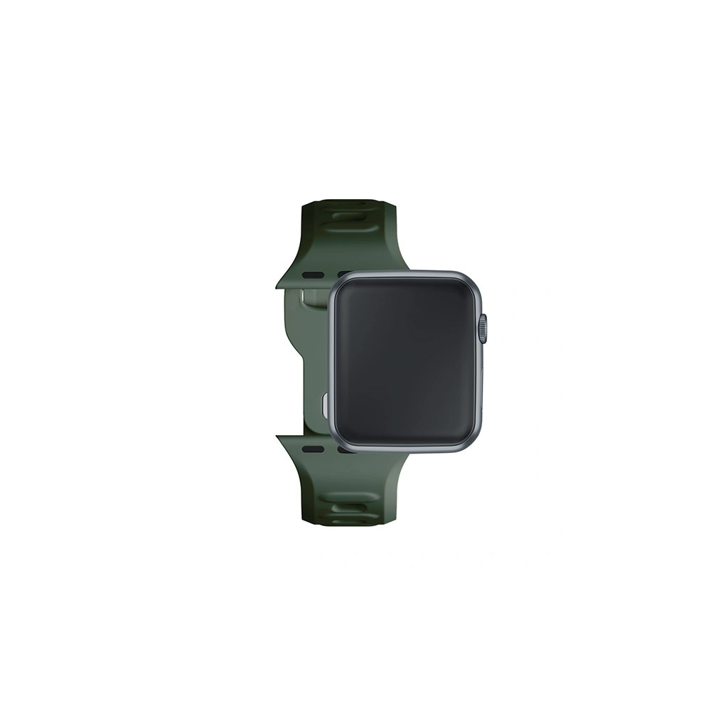 Pasek 3MK Silicone Watch Strap Apple Watch 4/5/6/7/8/9/SE/Ultra 42/44/45/49mm ciemnozielony/dark green
