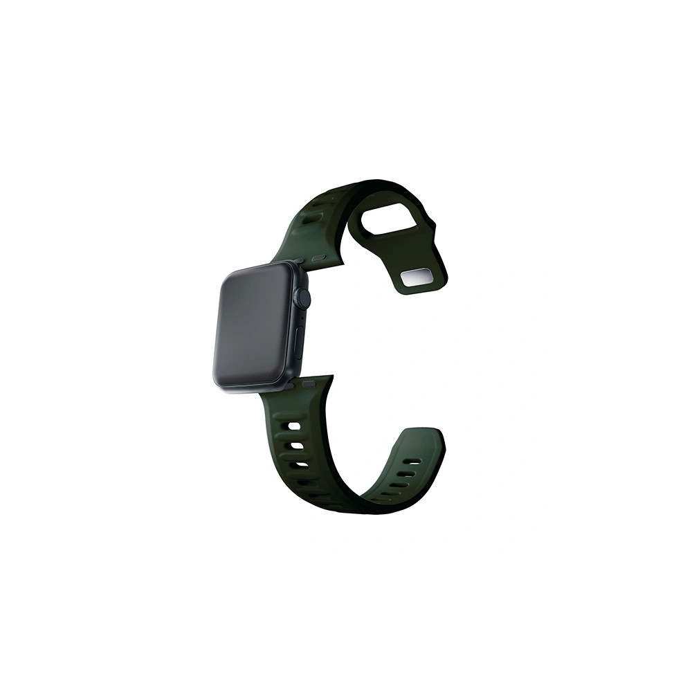 Pasek 3MK Silicone Watch Strap Apple Watch 4/5/6/7/8/9/SE/Ultra 42/44/45/49mm ciemnozielony/dark green