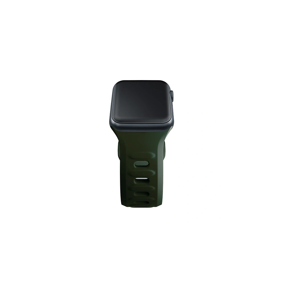 Pasek 3MK Silicone Watch Strap Apple Watch 4/5/6/7/8/9/SE/Ultra 42/44/45/49mm ciemnozielony/dark green