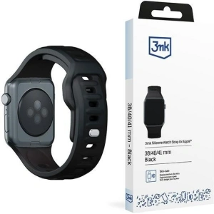Kup Pasek 3MK silikonový pásek na hodinky Apple Watch 4/5/6/7/SE/8/9/10 40/41/42mm černý/black - 3MK6235 - {ean13} - Sklep Home Screen