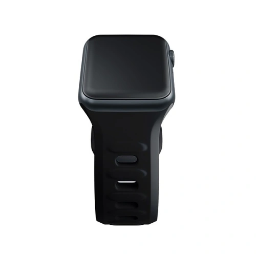 Kup 3MK Silikon-Uhrenarmband Apple Watch 4/5/6/7/SE/8/9/10 40/41/42mm schwarz/black - 3MK6235 - {ean13} - Sklep Home Screen