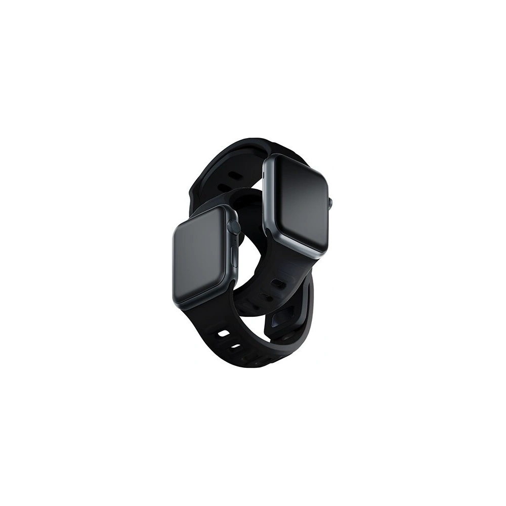 Pasek 3MK Silicone Watch Strap Apple Watch 4/5/6/7/SE/8/9/10 40/41/42mm czarny/black