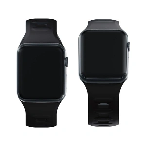 Kup 3MK Silikon-Uhrenarmband Apple Watch 4/5/6/7/8/9/SE/Ultra 42/44/45/49mm schwarz/black - 3MK6236 - {ean13} - Sklep Home Screen