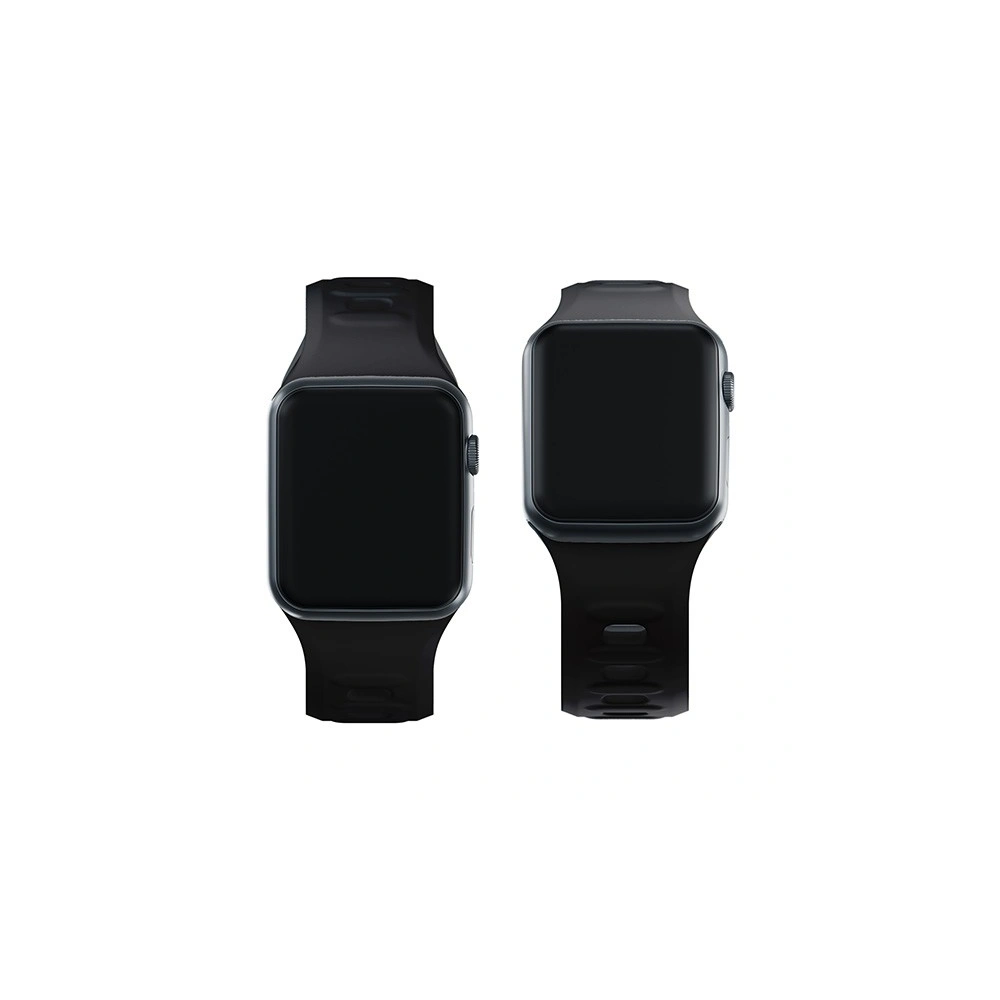 Pasek 3MK Silicone Watch Strap Apple Watch 4/5/6/7/8/9/SE/Ultra 42/44/45/49mm czarny/black
