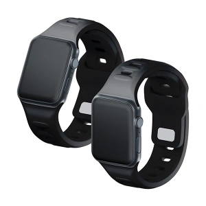 Kup 3MK Silikon-Uhrenarmband Apple Watch 4/5/6/7/8/9/SE/Ultra 42/44/45/49mm schwarz/black - 3MK6236 - {ean13} - Sklep Home Screen