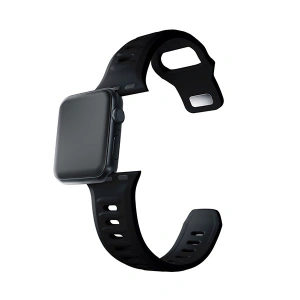 Kup 3MK Silikon-Uhrenarmband Apple Watch 4/5/6/7/8/9/SE/Ultra 42/44/45/49mm schwarz/black - 3MK6236 - {ean13} - Sklep Home Screen