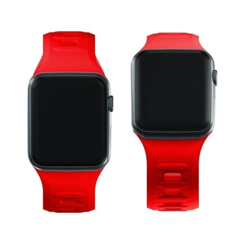Kup 3MK Silikon-Uhrenarmband Apple Watch 4/5/6/7/SE/8/9/10 40/41/42mm rot/red - 3MK6237 - {ean13} - Sklep Home Screen