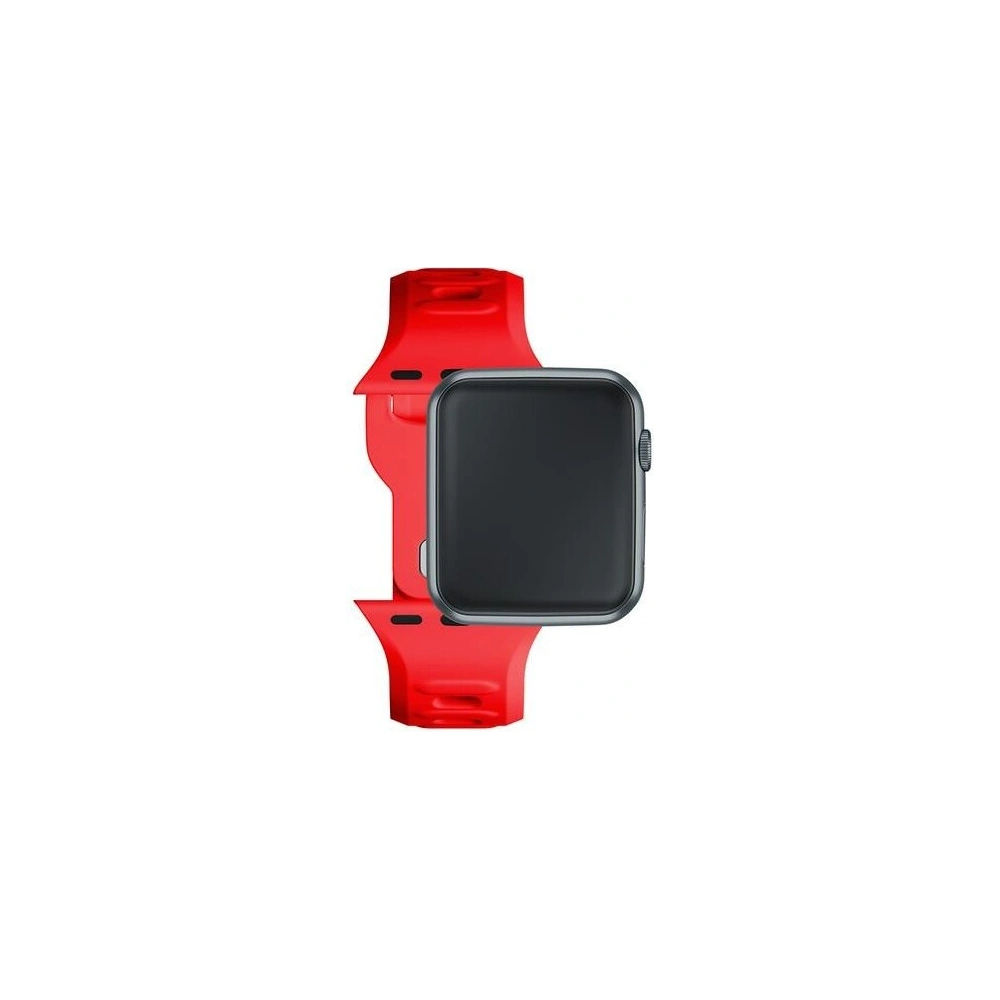 Pasek 3MK Silicone Watch Strap Apple Watch 4/5/6/7/SE/8/9/10 40/41/42mm czerwony/red