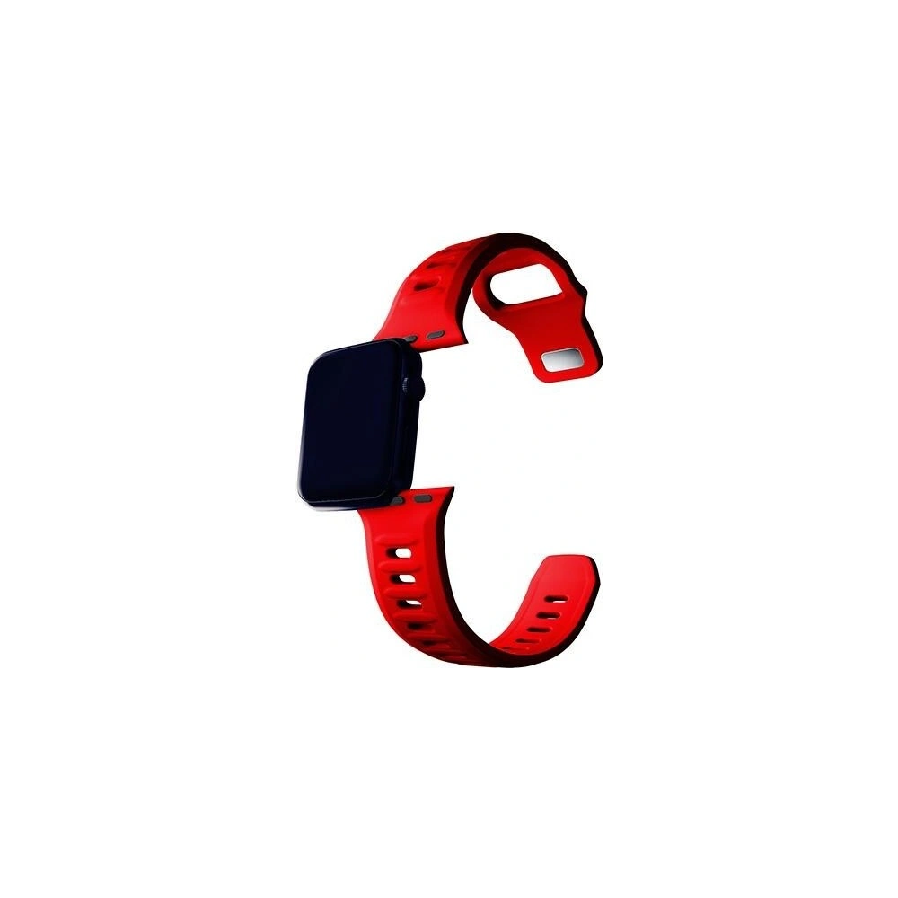 Pasek 3MK Silicone Watch Strap Apple Watch 4/5/6/7/SE/8/9/10 40/41/42mm czerwony/red