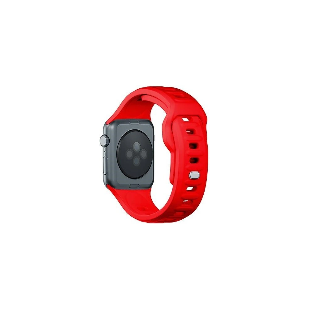 Pasek 3MK Silicone Watch Strap Apple Watch 4/5/6/7/SE/8/9/10 40/41/42mm czerwony/red