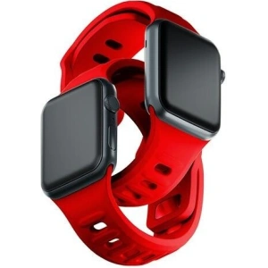 Kup 3MK Silikon-Uhrenarmband Apple Watch 4/5/6/7/SE/8/9/10 40/41/42mm rot/red - 3MK6237 - {ean13} - Sklep Home Screen