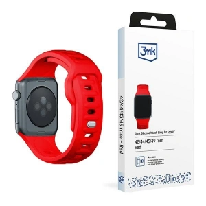 Kup 3MK Silikon-Uhrenarmband Apple Watch 4/5/6/7/8/9/SE/Ultra 42/44/45/49mm rot/red - 3MK6238 - {ean13} - Sklep Home Screen