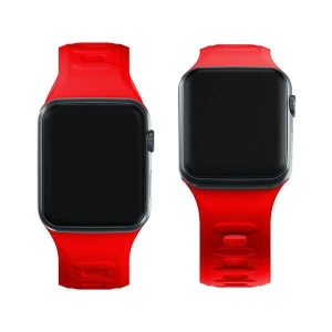 Kup 3MK Silikon-Uhrenarmband Apple Watch 4/5/6/7/8/9/SE/Ultra 42/44/45/49mm rot/red - 3MK6238 - {ean13} - Sklep Home Screen