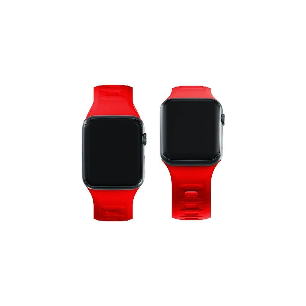 Pasek 3MK Silicone Watch Strap Apple Watch 4/5/6/7/8/9/SE/Ultra 42/44/45/49mm czerwony/red