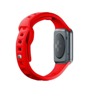 Kup 3MK Silikon-Uhrenarmband Apple Watch 4/5/6/7/8/9/SE/Ultra 42/44/45/49mm rot/red - 3MK6238 - {ean13} - Sklep Home Screen