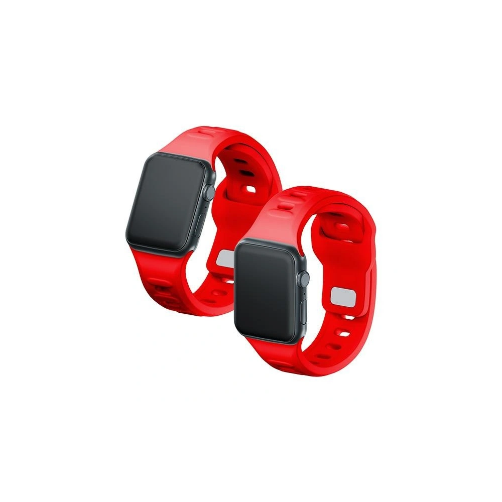 Pasek 3MK Silicone Watch Strap Apple Watch 4/5/6/7/8/9/SE/Ultra 42/44/45/49mm czerwony/red