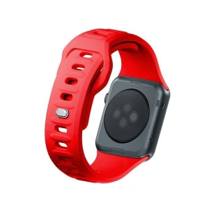 Kup 3MK Silikon-Uhrenarmband Apple Watch 4/5/6/7/8/9/SE/Ultra 42/44/45/49mm rot/red - 3MK6238 - {ean13} - Sklep Home Screen
