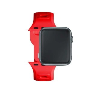 Kup 3MK Silikon-Uhrenarmband Apple Watch 4/5/6/7/8/9/SE/Ultra 42/44/45/49mm rot/red - 3MK6238 - {ean13} - Sklep Home Screen