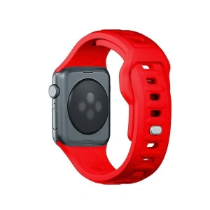 Kup 3MK Silikon-Uhrenarmband Apple Watch 4/5/6/7/8/9/SE/Ultra 42/44/45/49mm rot/red - 3MK6238 - {ean13} - Sklep Home Screen