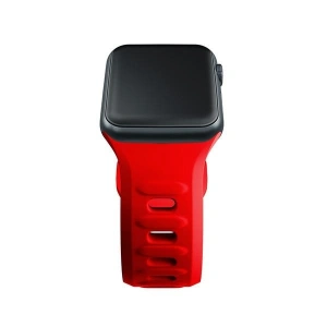 Kup 3MK Silikon-Uhrenarmband Apple Watch 4/5/6/7/8/9/SE/Ultra 42/44/45/49mm rot/red - 3MK6238 - {ean13} - Sklep Home Screen
