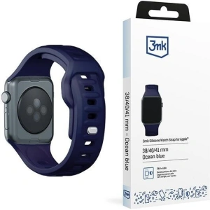 Kup 3MK Silikon-Uhrenarmband Apple Watch 4/5/6/7/SE/8/9/10 40/41/42mm navyblau/ocean blue - 3MK6239 - {ean13} - Sklep Home Screen