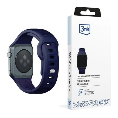 Kup 3MK Silikon-Uhrenarmband Apple Watch 4/5/6/7/SE/8/9/10 40/41/42mm navyblau/ocean blue - 3MK6239 - {ean13} - Sklep Home Screen