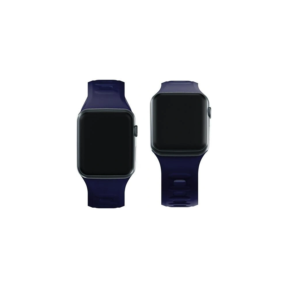 Pasek 3MK Silicone Watch Strap Apple Watch 4/5/6/7/SE/8/9/10 40/41/42mm granatowy/ocean blue