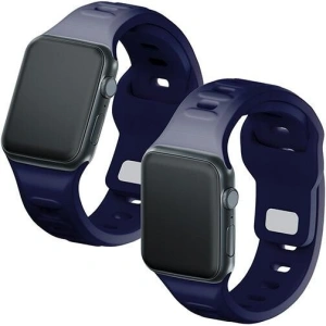 Kup 3MK Silikon-Uhrenarmband Apple Watch 4/5/6/7/SE/8/9/10 40/41/42mm navyblau/ocean blue - 3MK6239 - {ean13} - Sklep Home Screen