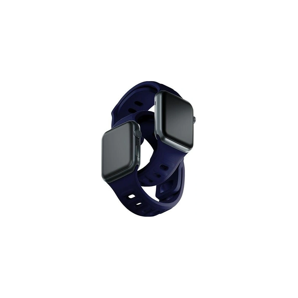 Pasek 3MK Silicone Watch Strap Apple Watch 4/5/6/7/SE/8/9/10 40/41/42mm granatowy/ocean blue