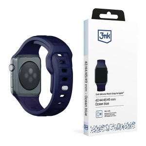 Kup 3MK Silikon-Uhrenarmband Apple Watch 4/5/6/7/8/9/SE/Ultra 42/44/45/49mm granatblau/ozeanblau - 3MK6240 - {ean13} - Sklep Home Screen