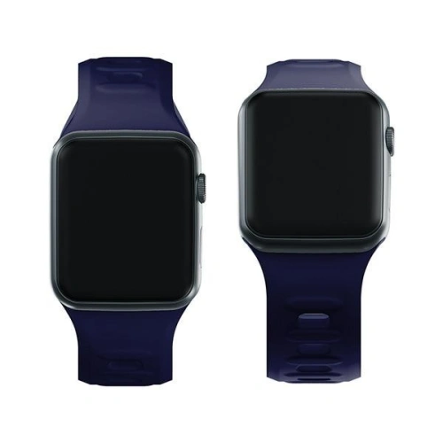 Kup 3MK Silikon-Uhrenarmband Apple Watch 4/5/6/7/8/9/SE/Ultra 42/44/45/49mm granatblau/ozeanblau - 3MK6240 - {ean13} - Sklep Home Screen