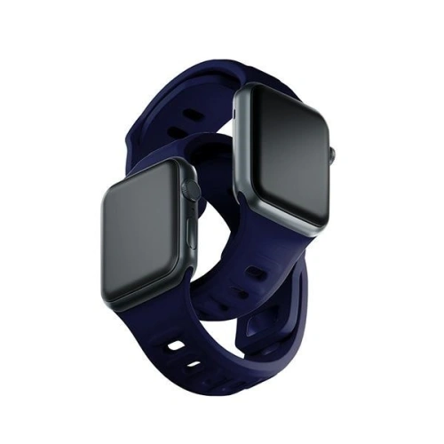 Kup 3MK Silikon-Uhrenarmband Apple Watch 4/5/6/7/8/9/SE/Ultra 42/44/45/49mm granatblau/ozeanblau - 3MK6240 - {ean13} - Sklep Home Screen