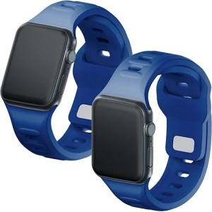Kup 3MK Silikon-Uhrenarmband Apple Watch 4/5/6/7/SE/8/9/10 40/41/42mm blau/blue - 3MK6241 - {ean13} - Sklep Home Screen