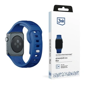 Kup 3MK Silikon-Uhrenarmband Apple Watch 4/5/6/7/8/9/SE/Ultra 42/44/45/49mm blau/blue - 3MK6242 - {ean13} - Sklep Home Screen