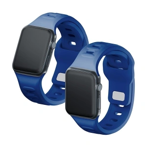 Kup 3MK Silikon-Uhrenarmband Apple Watch 4/5/6/7/8/9/SE/Ultra 42/44/45/49mm blau/blue - 3MK6242 - {ean13} - Sklep Home Screen